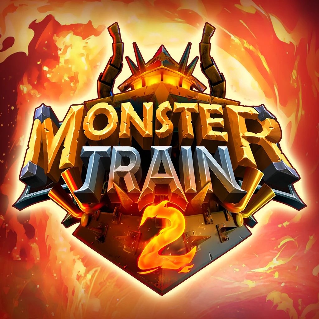 Logo for Monster Train 2. Nothing to describe, the image is mostly just the words 'Monster Train 2'